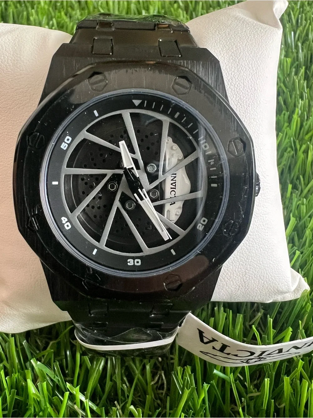 Invicta Black Men's Skeleton-Style Sport Watch